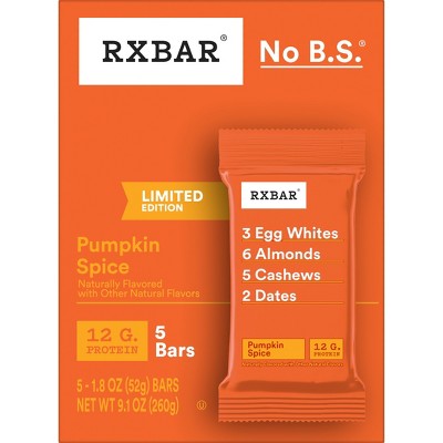 RXBAR Pumpkin Spice Protein Bars - 12g Protein - 9.15oz/5ct