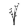 Alba Festival Coat Stand with Umbrella Holder, Five Knobs, 14w x 14d x 73.67h, Black - 2 of 4