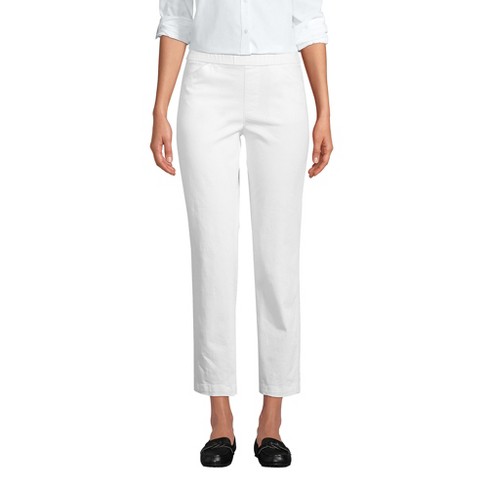 Lands' End Women's Petite Mid Rise Pull On Knockabout Chino Crop Pants ...