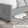 Garvee Full Size Platform Bed with USB Ports, Adjustable Height, Hemp Cloth Padded, Diamond Stitched Button Tufted Design - 4 of 4