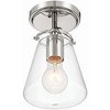 Crystorama Lighting Voss 1 - Light Semi-Flush Mount in  Polished Nickel - 2 of 4
