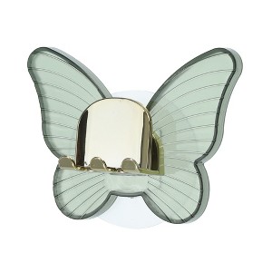 Unique Bargains Cute Bathrooms Wall Mounted Toothbrush Holder 4.33"x3.35" - 1 of 4