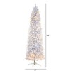 Nearly Natural 9-ft Slim White Artificial Christmas Tree with 600 Warm White LED Lights and 1860 Bendable Branches - 2 of 4