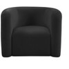 Curves Velvet Lounge Chair Black 36.2"W x 32.7"D x 28.2"H - 4 of 4