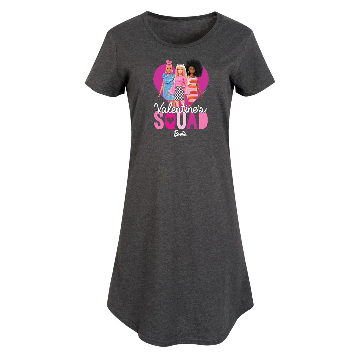 Women's - Barbie - Valentine's Squad Graphic T-shirt Dress