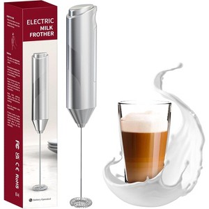 EZBASICS Milk Frother Wand, Handheld Milk Frother Drink Mixer, Electric Whisk Foam Maker for Coffee, Stainless Steel Whisk Coffee Enthusiasts Gift - 1 of 4