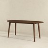 NicBex Mid-Century Modern Fabric Dining Set with Solid Wood Dining Table and 4 Kitchen Side Chairs for Living room, Oak - 3 of 4