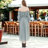 Anna-Kaci Women's Casual Boho Long Sleeve Off Shoulder Gone With The Wind Dress - 4 of 4