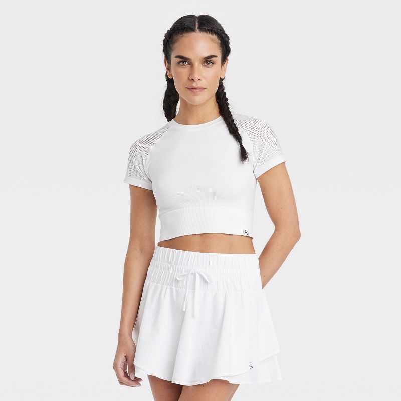 Women's Seamless Crop Short Sleeve Shirt - JoyLab™, 1 of 9