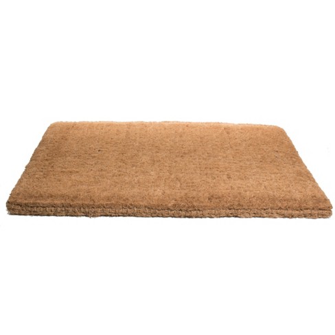 Plain Entrance 30 x 18 Coir Doormat - Beige/Khaki