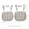 Annie Buffalo Check Portabella Ruffled Chair Pad 16.5x18 - 3 of 4