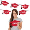 Big Dot of Happiness Red Graduation Hat Decorations - DIY Large Party Essentials - 20 Count - 2 of 4
