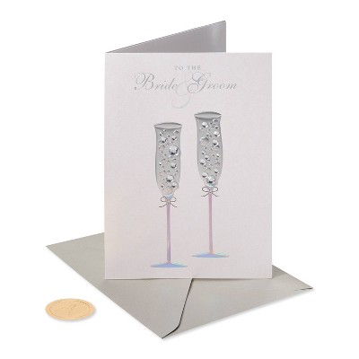 Champagne Flutes with Gems Card - PAPYRUS