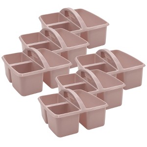 Teacher Created Resources® Plastic Storage Caddy, Light Mauve, Pack of 6 - 1 of 4