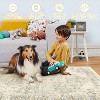 Vintage Area Rug, Washable Low Pile Retro Printed Rubber Backing Indoor Foldable Carpet for Bedroom Living Room Kids Room - 4 of 4