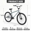 RISOKEYS Mountain Bike BMX Handlebar Bicycle Single Speed Kids Bike with Adjustable Handlebar 26 Inch Wheel For 14+ Years Old Kids And Adult, - 3 of 4