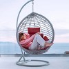 Egg Chair Cushion Hanging Basket Seat Cushion Thicken Soft Egg Swing Chair Pad Hanging Egg Chair Cushion with Headrest - 3 of 4