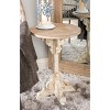 Farmhouse Chinese Fir Accent Table Gray - Olivia & May: Pedestal, Indoor Use, Round Shape - image 2 of 4