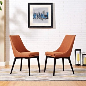 Set of 2 Viscount Dining Side Chair Fabric - Modway - 1 of 4