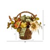 Nearly Natural 16-in Fall Pumpkin Gourds and Berries Artificial Autumn Arrangement - 2 of 4