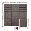 Syemin Carpet Tiles Interlocking Deck，Outdoor or Indoor Flooring for Patio, Bancony, Pool Side，Backyard，Play Area，Brown，35.4"*35.4"0.79" - 2 of 4