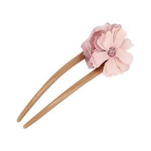 Unique Bargains Women's Begonia Flower U-Shaped Hair Pins 5.12"x1.97" 1 Pc - 1 of 3