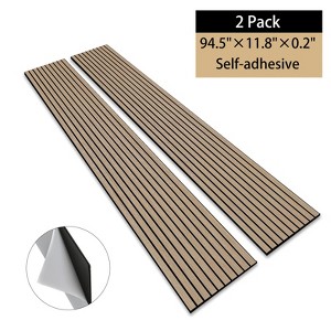 UNISOAR Wood Acoustic Wall Panels-Self-Adhesive 3D Wood Slat Wall Panel-Sound Absorbing Panels for Noise Reducing-Feature Wall Decor for Home & Office - 1 of 4
