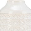 Sagebrook Home 10"Hx6" Diameter, Ceramic Aztec Vase in Ivory/Beige - Add Elegance and Charm to Your Space with this Beautiful Ceramic Vase for Floral - 4 of 4