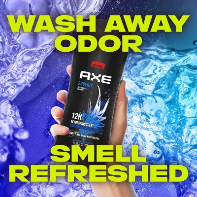 Axe Phoenix Clean + Cool Crushed Mint & Rosemary Scent Body Wash Soap - 2pk/16 fl oz: Paraben-Free, Aluminum-Free Liquid for Normal Skin