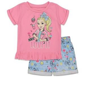 JoJo Siwa Girls T-Shirt and French Terry Shorts Outfit Set Toddler  - 1 of 4