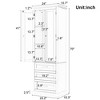 NicBex Tall Bathroom Storage Cabinet with 2/3 Drawers,Freestanding Bathroom Cabinet with Adjustable Shelves,Storage Cabinet for Bathroom,Office - 3 of 4