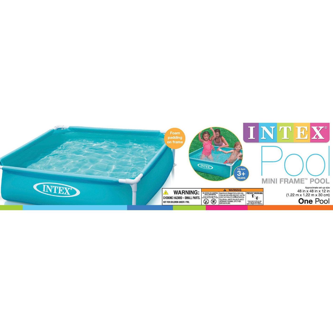 Intex 57173EP 4ft x 12in Mini Frame Kiddie Beginner Frame Swimming Pool, Blue - image 4 of 5