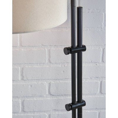 Baronvale 60" Contemporary Black Metal Adjustable Floor Lamp