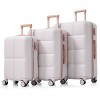 LOVMOR Luggage Set of 3, 20-inch with USB Port, Airline Certified Carry-on Luggage with Cup Holder, ABS Hard Shell Luggage with Spinner Wheels - 2 of 4