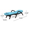 3D Wicker-Like Plastic Patio Chaise Lounge with Cushion, Weather-Resistant, Patio Recliner, Ergonomic Outdoor Accent Chairs -Christopher Knight Home - 2 of 4