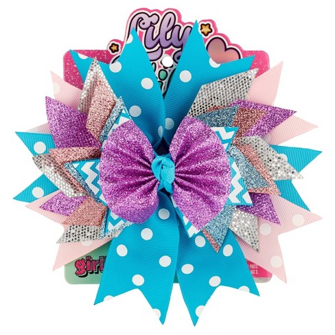 Lily Frilly Hair Bow Blue Target