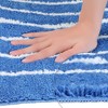 Unique Bargains 2 Pcs Striped Pattern Soft Absorbent Non-Slip Bath mats for Bathroom Floor - 3 of 4