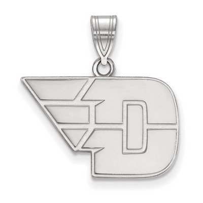 Black Bow Jewelry 10k White Gold Dayton Flyers NCAA Medium Pendant