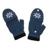 CTM Kids' Stretch Convertible Fingerless Winter Gloves, Navy - 2 of 2