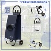 Costway Folding Shopping Cart Grocery Hand Truck Utility Removable Bag w/ Cozy Handle - 3 of 4