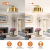Parrot Uncle 15.4" Modern Gold 3-Light Semi-Flush Mount Ceiling Lights - 2 of 4