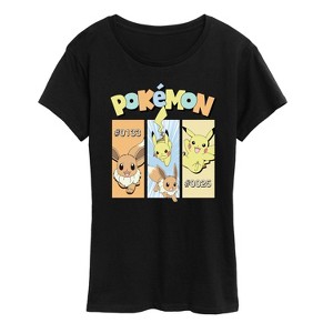 Women's - Pokémon - Pikachu and Eevee Pastel Short Sleeve Graphic T-Shirt - 1 of 4
