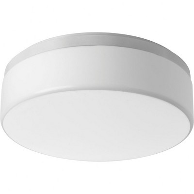 Progress Lighting Maier 1-Light LED Flush Mount, Brushed Nickel, Etched White Opal Acrylic