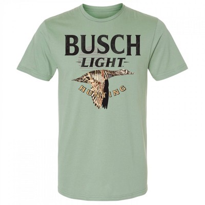 Mens Busch Light Hunting Duck Camo Green Colorway T-Shirt