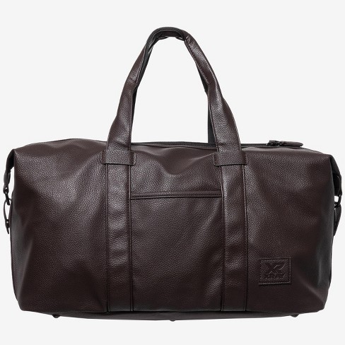 Faux leather best sale weekender bag