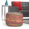 NicBex Round Braided Pouf Ottoman Versatile Accent Furniture for Comfort and Additional Seating, Multi Color - 4 of 4
