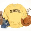 Simply Sage Market Women's Thankful Varsity Long Sleeve Garment Dyed Tee - 3 of 4
