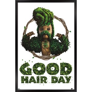 Trends International Marvel I Am Groot - Good Hair Day Framed Wall Poster Prints - 1 of 4