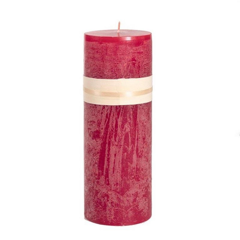 Northlight Cylindrical Accent Pillar Candle - 9" - Cranberry Red, 1 of 2