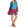 Women's Paisley Bell Sleeve Dress - Velzera - 3 of 4